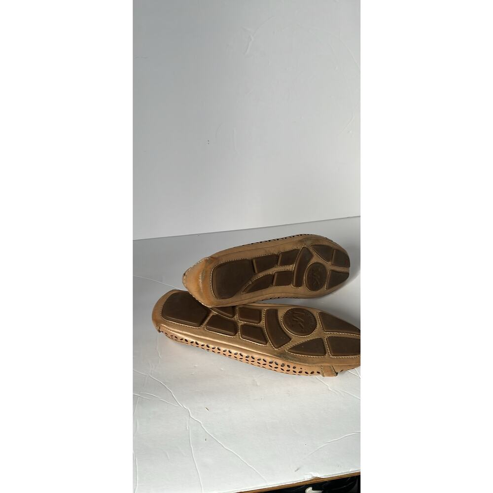 Michael Kors Luggage Leather Fulton Moc Flats/ Various Size 6,5 - Picture 3 of 4